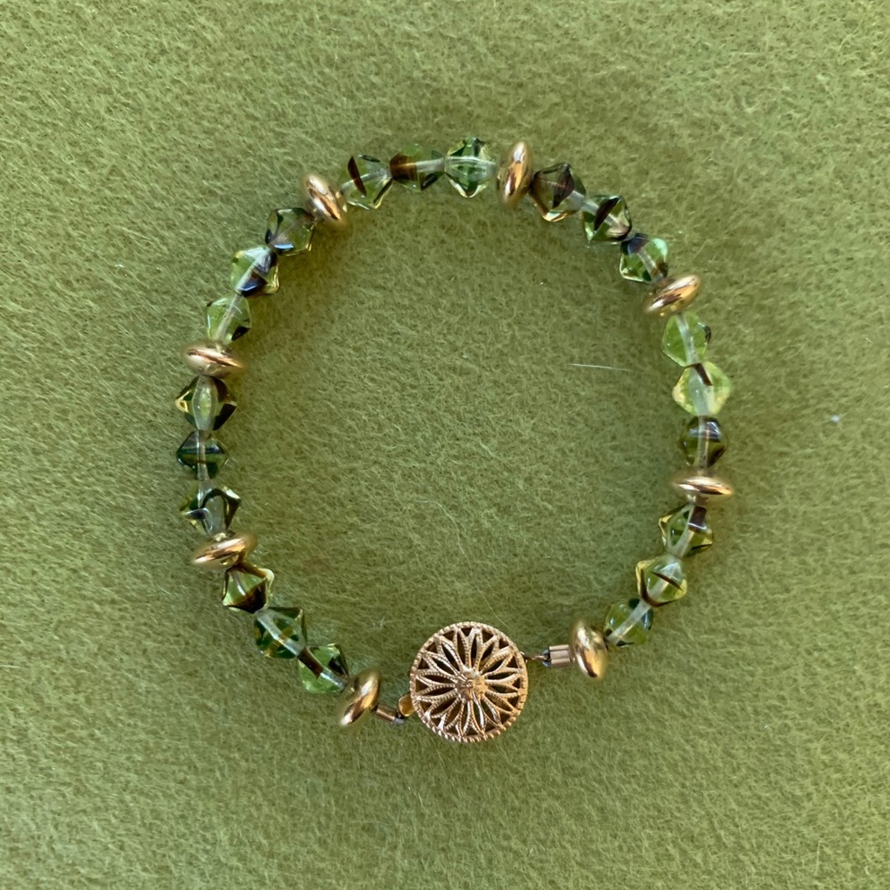 Goldtone clip bracelet